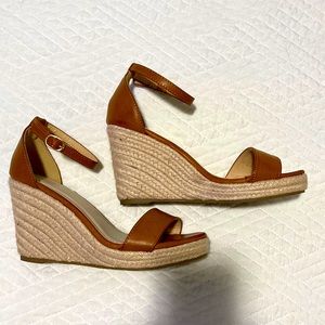Catherine Malendrino, Brown, Espadrille Wedges, Vegan Leather.